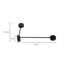 Seinävalaisin Orbit II 20/40, musta, 2-lamppuinen