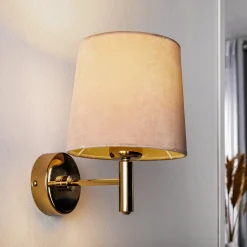 Seinävalaisin Polo, beige/tumma messinki