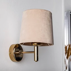 Seinävalaisin Polo, beige/tumma messinki