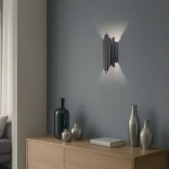 Seinävalaisin Reis, musta, metalli, korkeus 50 cm