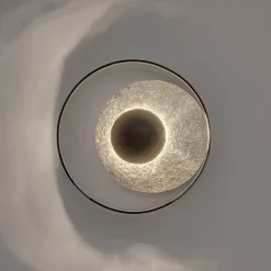 Seinävalaisin Satellite Ø 40 cm, musta-hopea