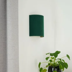 Seinävalaisin Semi Circle, sametti, tummanvihreä, E27