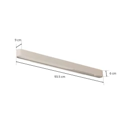 Seinävalaisin Soft, leveys 90 cm, valkoinen, alumiini, G13