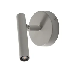 Seinävalaisin Sopel, taupe, 1-lamppuinen, teräs, G9, korkeus 15 cm