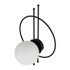Seinävalaisin Vintoise, musta, lasi/metalli, korkeus 55 cm