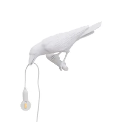SELETTI Bird Lamp LED-koristeellinen seinävalaisin, vasen, valkoinen