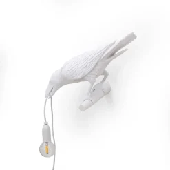 SELETTI Bird Lamp LED-koristeellinen seinävalaisin, vasen, valkoinen
