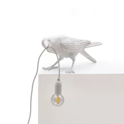 SELETTI Bird Lamp LED-koristelamppu, leikkivä, valkoinen
