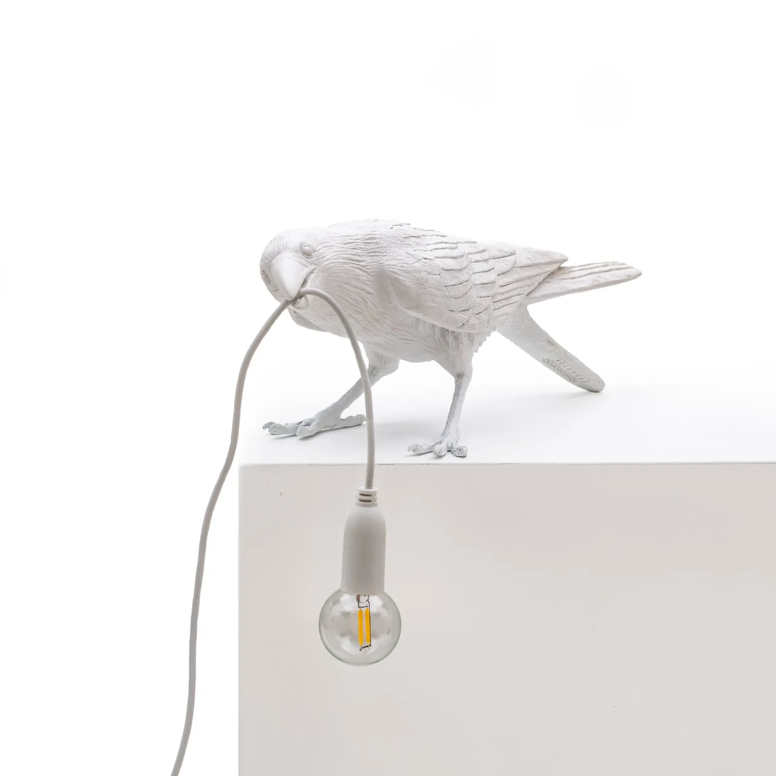 SELETTI Bird Lamp LED-koristelamppu, leikkivä, valkoinen