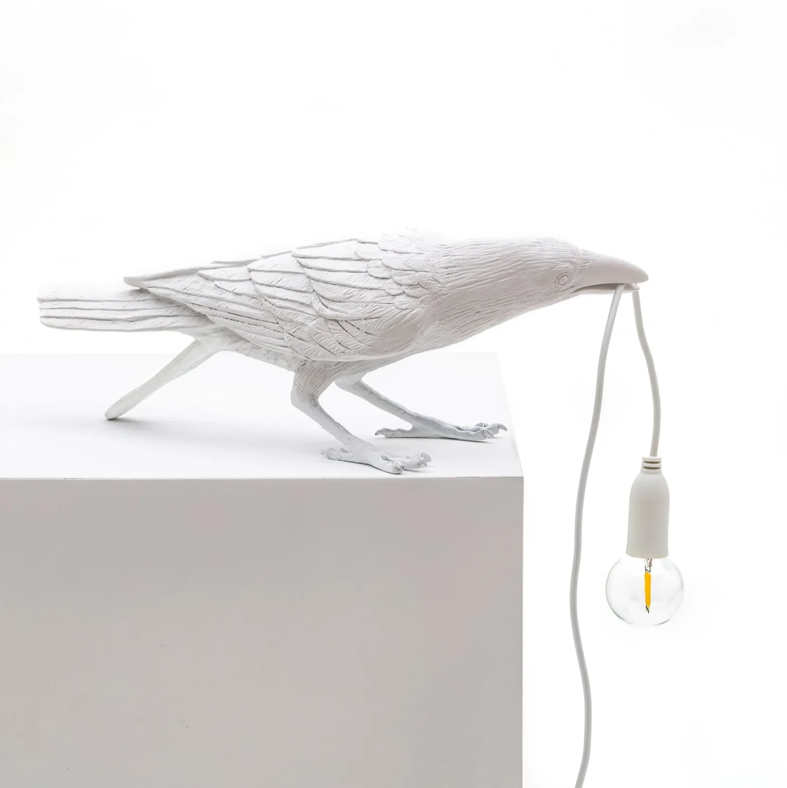 SELETTI Bird Lamp LED-koristelamppu, leikkivä, valkoinen