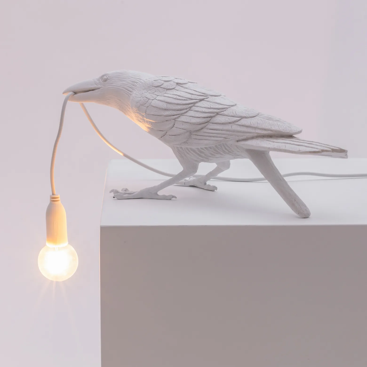 SELETTI Bird Lamp LED-koristelamppu, leikkivä, valkoinen