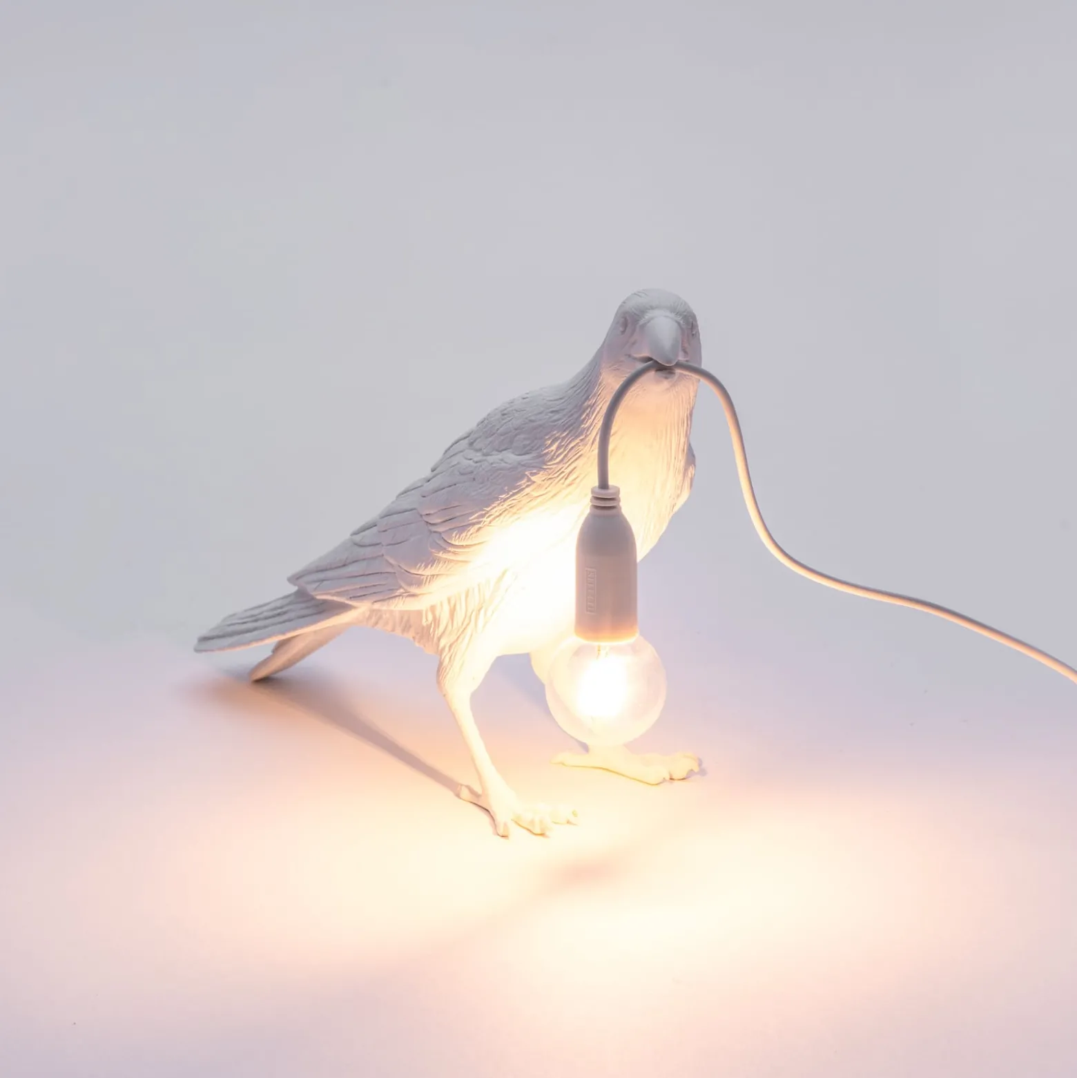 SELETTI Bird Lamp LED-koristelamppu, odotus, valkoinen