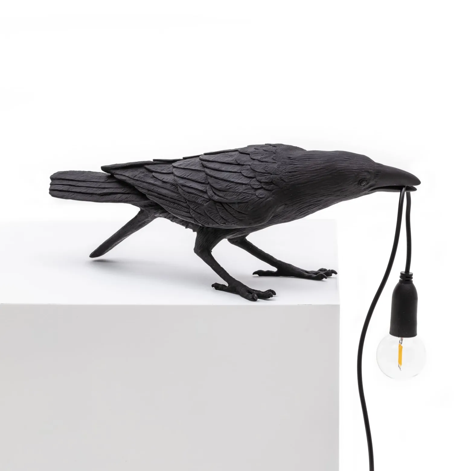 SELETTI Bird Lamp leikkisä LED-pöytävalaisin, musta