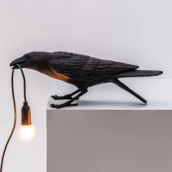 SELETTI Bird Lamp leikkisä LED-pöytävalaisin, musta
