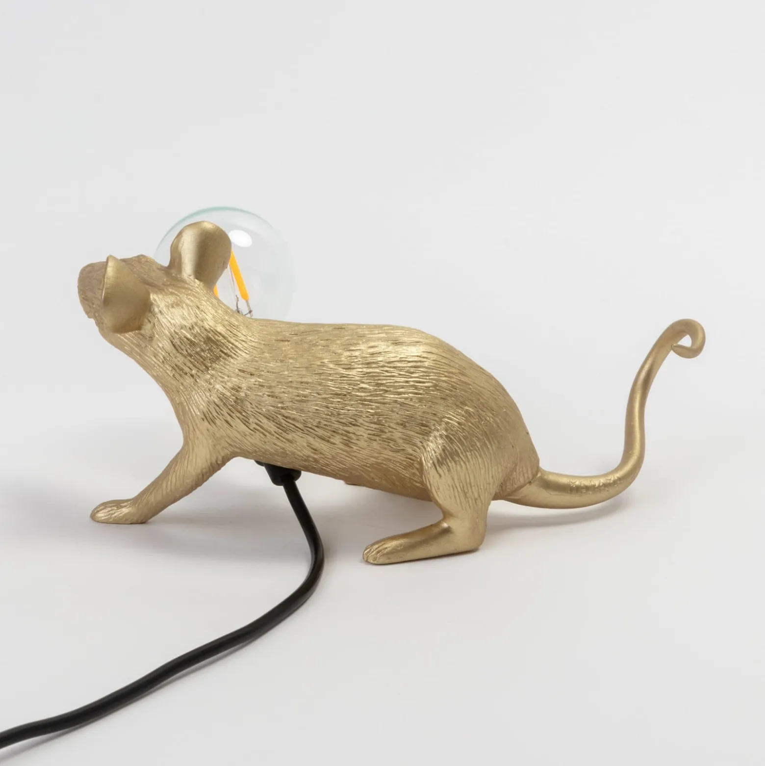 SELETTI Hiirilamppu LED-koristeellinen lamppu USB istuu kultainen