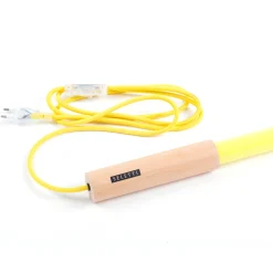 SELETTI LED-valaisin Linea, keltainen, puiset yksityiskohdat,