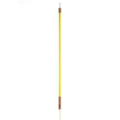 SELETTI LED-valaisin Linea, keltainen, puiset yksityiskohdat,