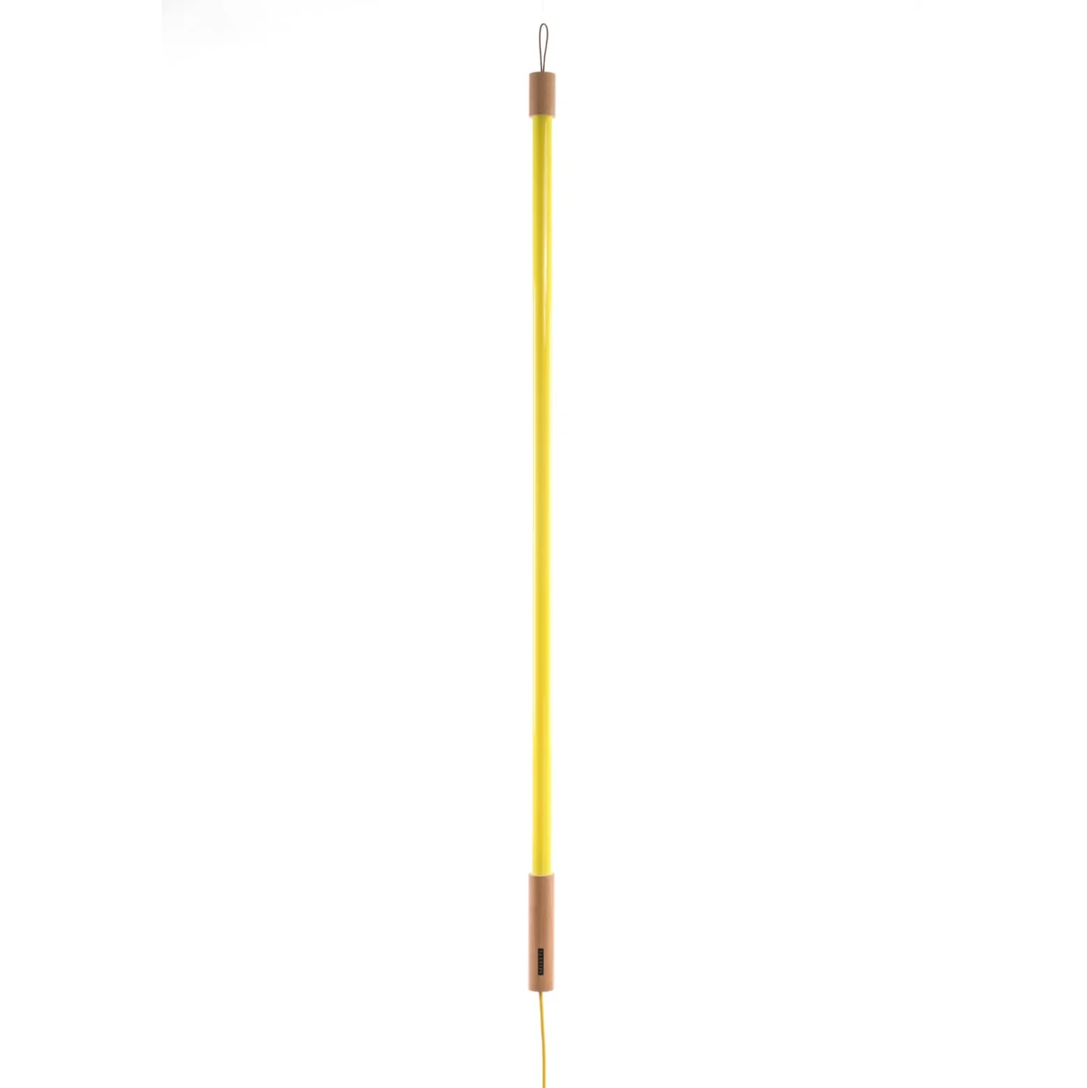 SELETTI LED-valaisin Linea, keltainen, puiset yksityiskohdat,