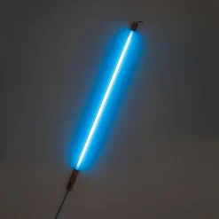 SELETTI LED-valaisin Linea, sininen, puiset yksityiskohdat, yleisvalo