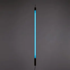 SELETTI LED-valaisin Linea, sininen, puiset yksityiskohdat, yleisvalo