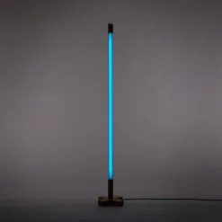 SELETTI LED-valaisin Linea, sininen, puiset yksityiskohdat, yleisvalo