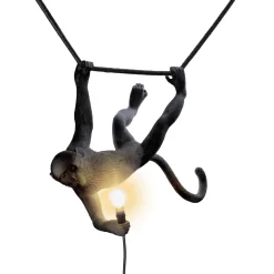 SELETTI Monkey Lamp, leveys 44 cm, musta, pistoke, IP44