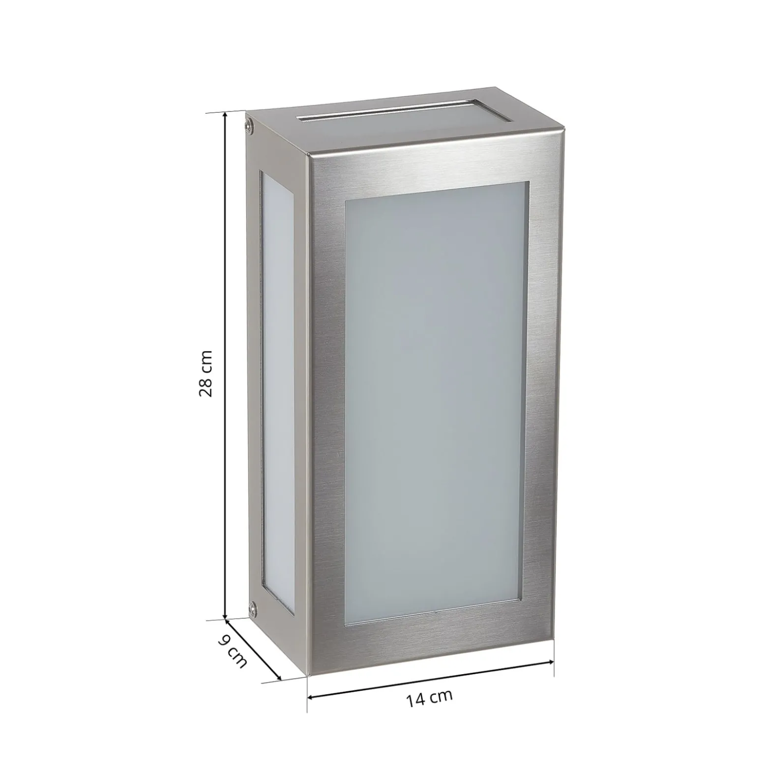 Sensor-LED-ulkoseinävalaisin Aqua Rain, ruostumaton teräs