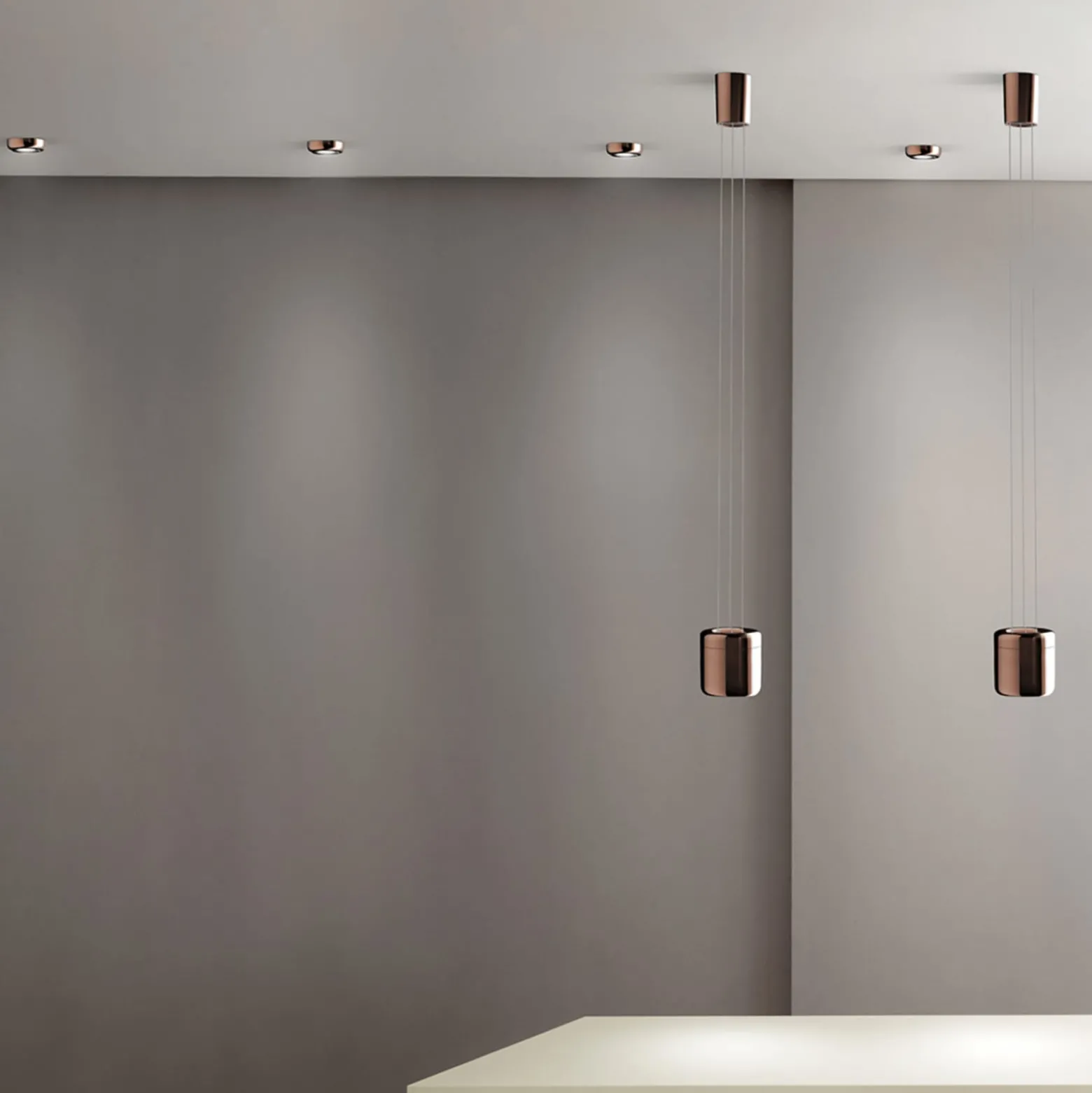 serien.lighting Cavity Upotettava S, pronssi