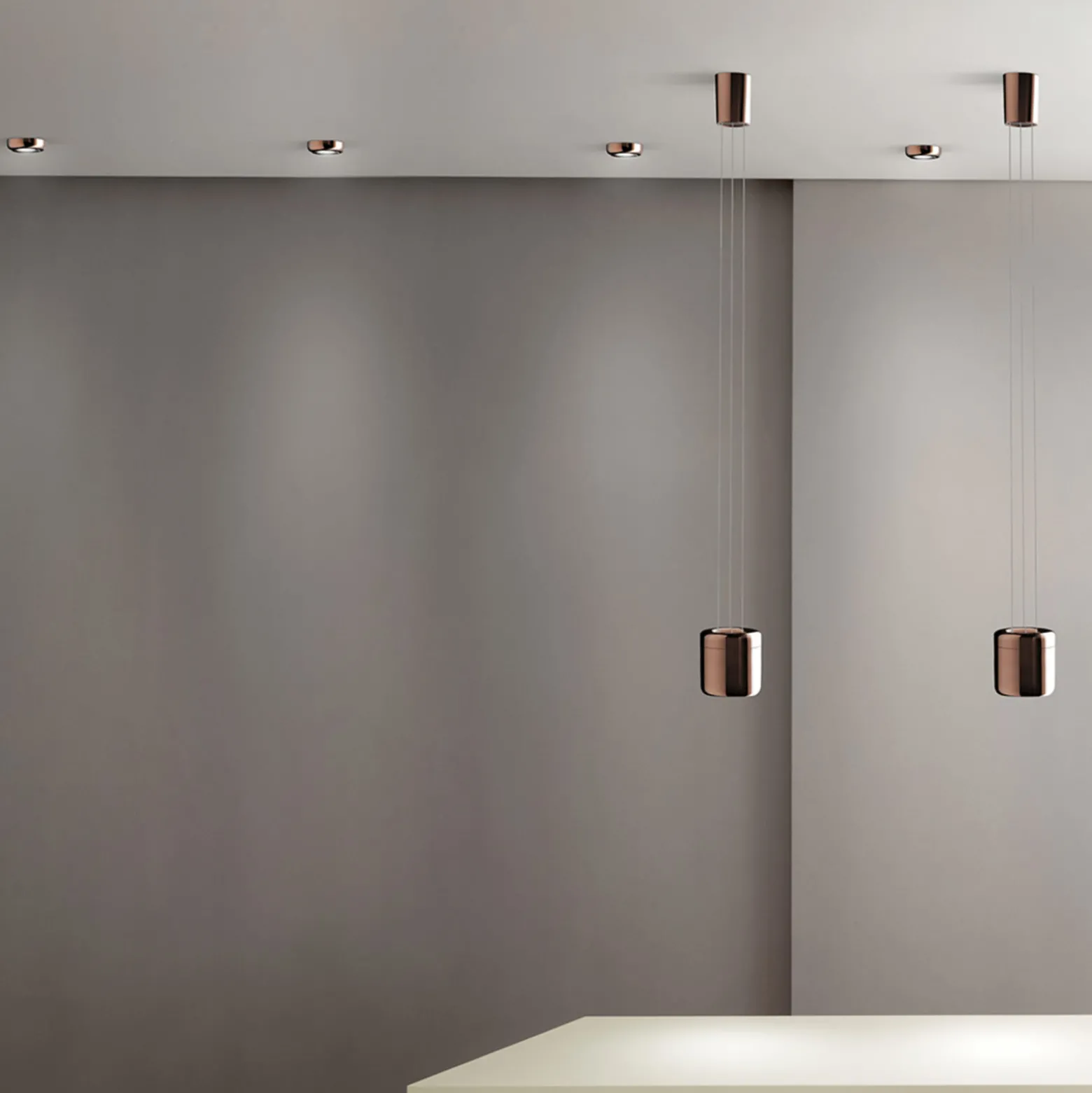 serien.lighting Cavity Upotettava S, pronssi