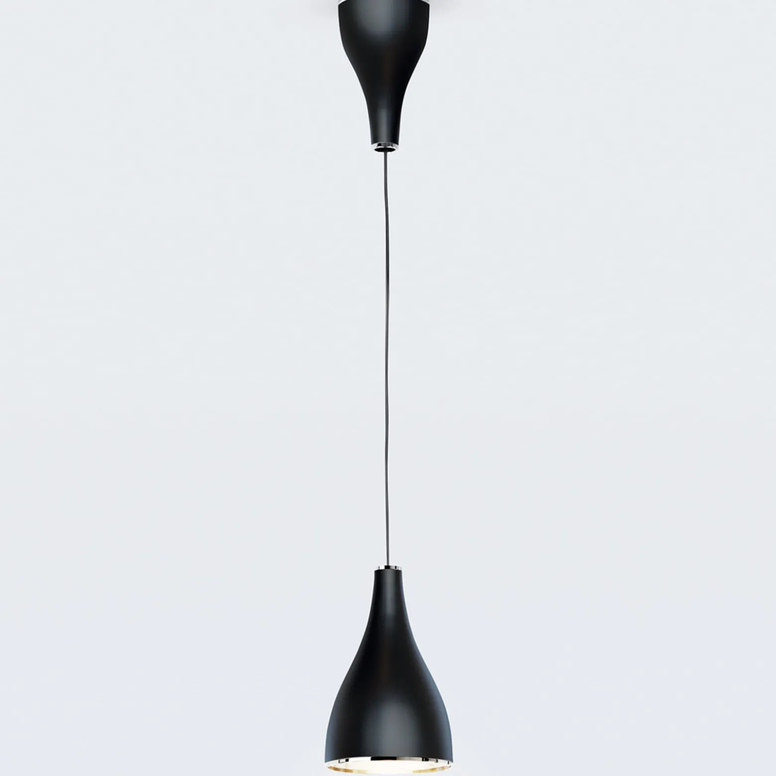 serien.lighting Riippuvalaisin One Eighty L, Ø 16 cm, musta