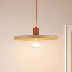 Sila-riippuvalaisin, hiekka/punainen, metalli, Ø 45 cm, E27
