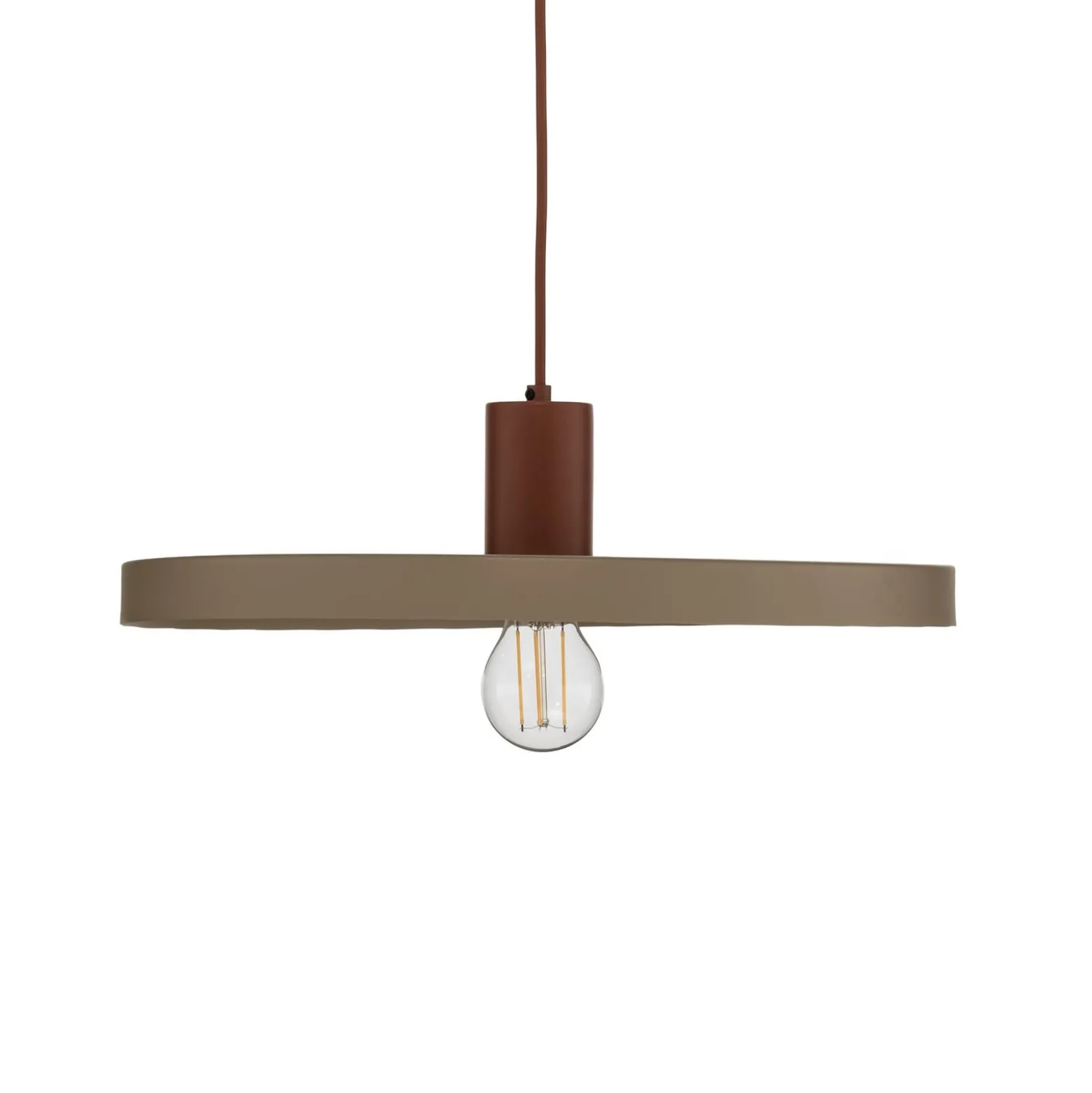 Sila-riippuvalaisin, hiekka/punainen, metalli, Ø 45 cm, E27