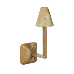 Silva Disk -LED-ulkoseinävalaisin, korkeus 30,5 cm, antiikkimessinki