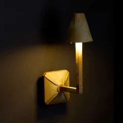 Silva Disk -LED-ulkoseinävalaisin, korkeus 30,5 cm, antiikkimessinki