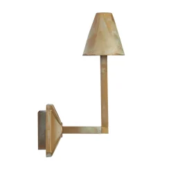 Silva Disk -LED-ulkoseinävalaisin, korkeus 30,5 cm, antiikkimessinki