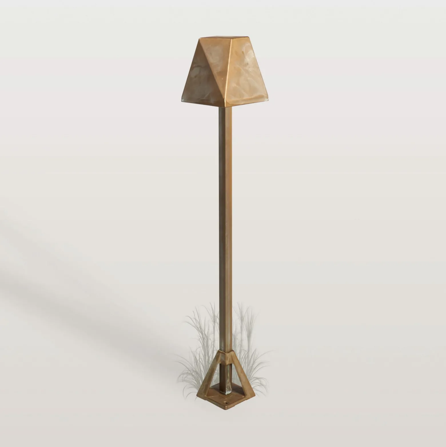 Silva Edge -LED-pollarivalaisin, korkeus 50 cm, antiikkimessinki