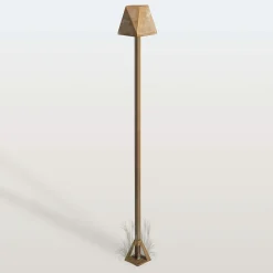 Silva Edge -LED-pylväsvalaisin, korkeus 100 cm, antiikkimessinki, IP65