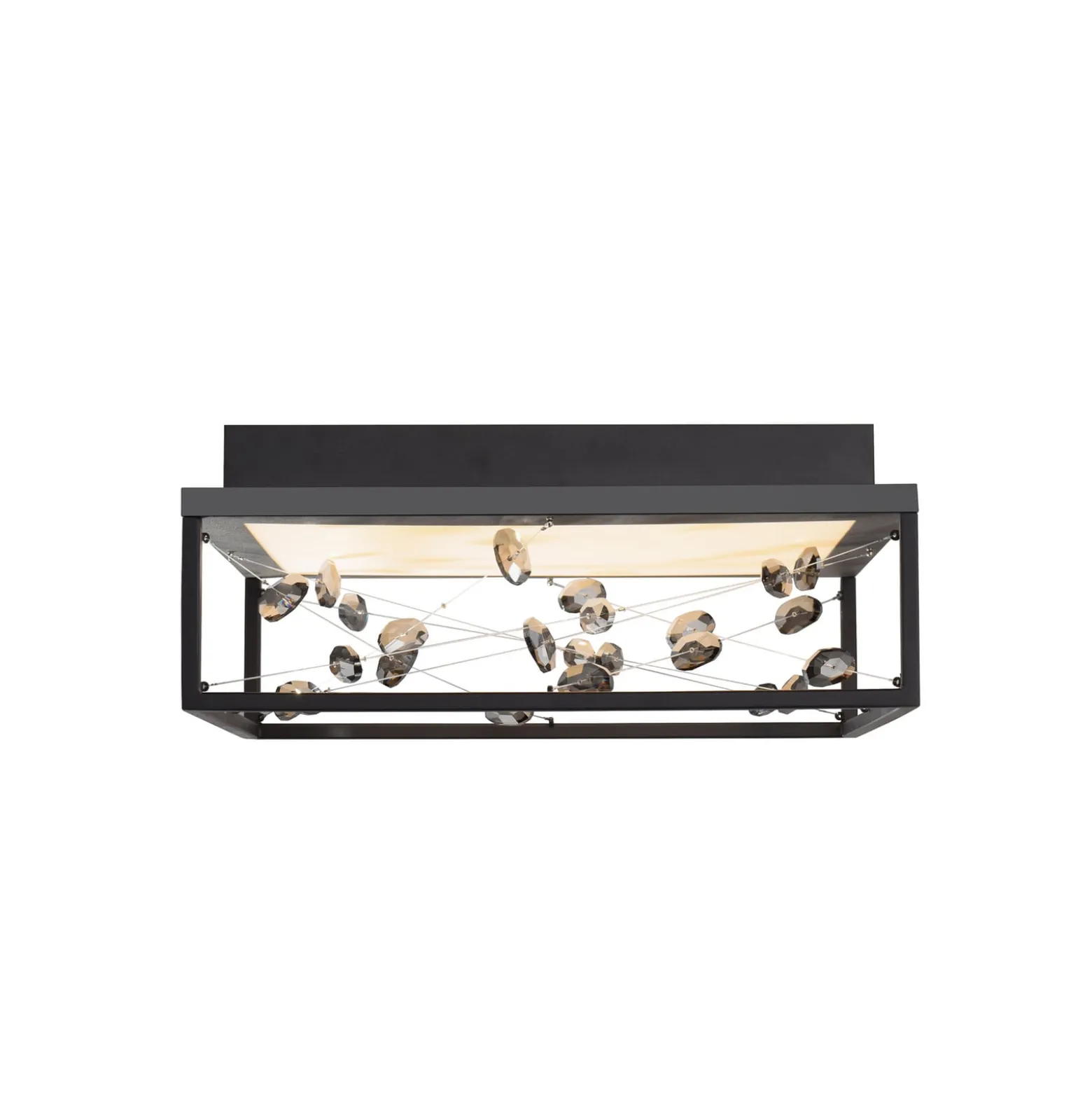 SKINA-LED-kattovalaisin, musta, 40 cm, CCT-himmennettävä kaukosäädin