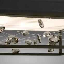 SKINA-LED-kattovalaisin, musta, 40 cm, CCT-himmennettävä kaukosäädin