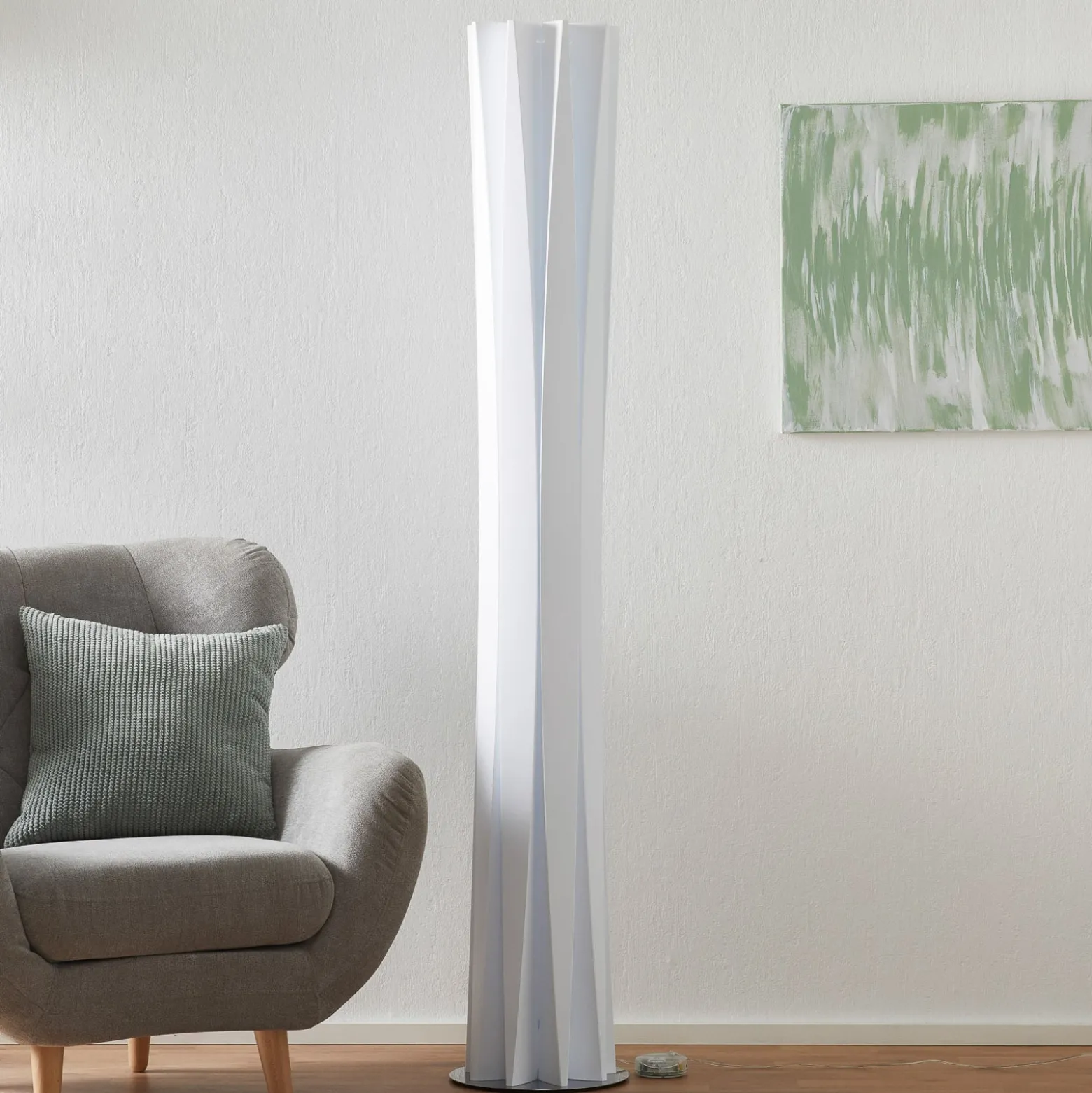 Slamp Bach lattiavalaisin, korkeus 184 cm, valkoinen