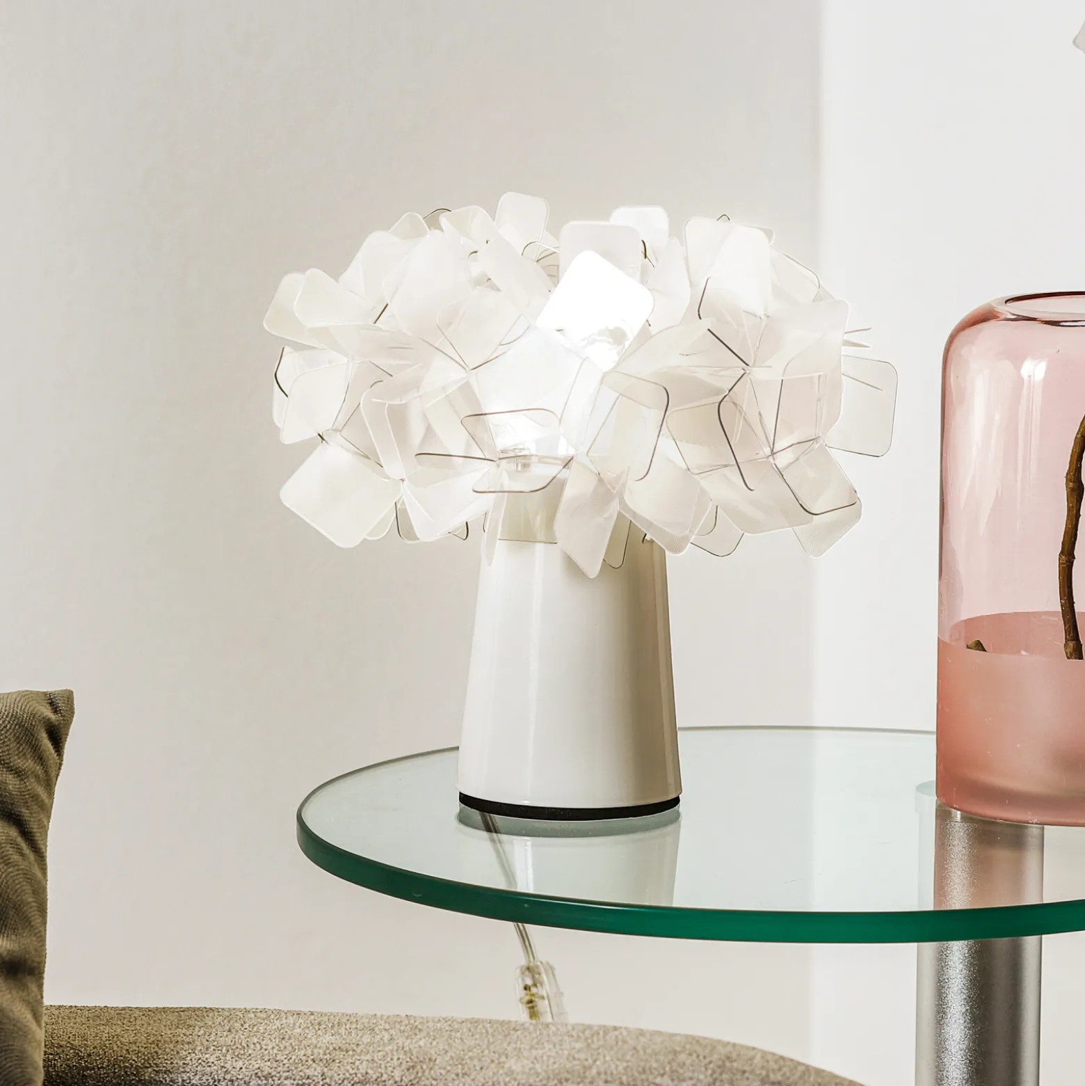 Slamp Clizia - design-pöytävalaisin, savunharmaa