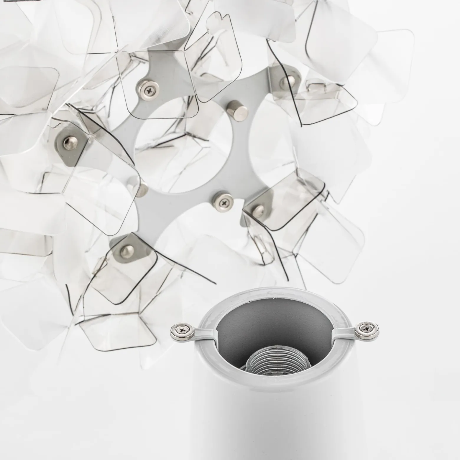 Slamp Clizia - design-pöytävalaisin, savunharmaa