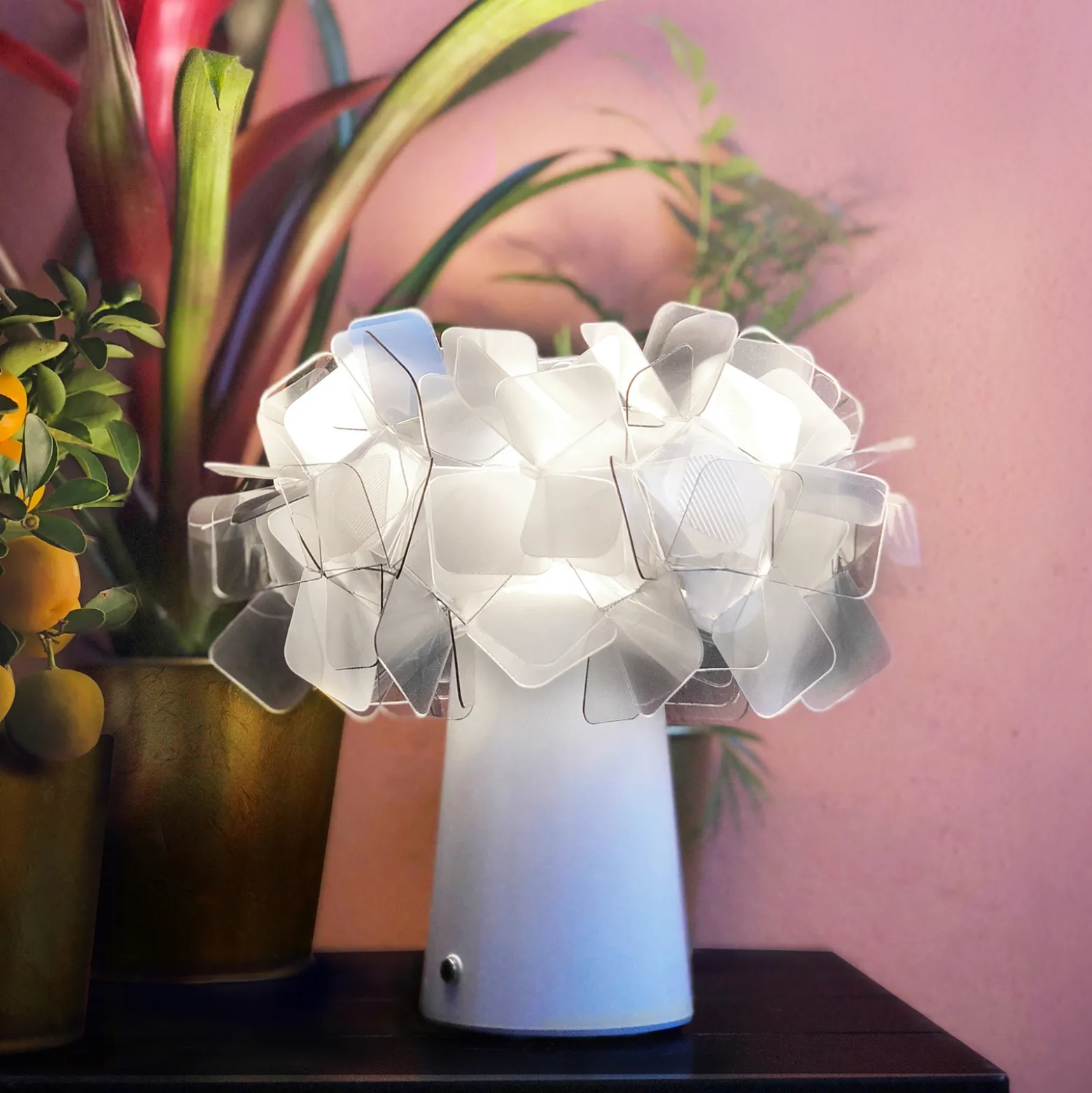 Slamp Clizia LED-pöytälamppu, savuharmaa, himmennettävä