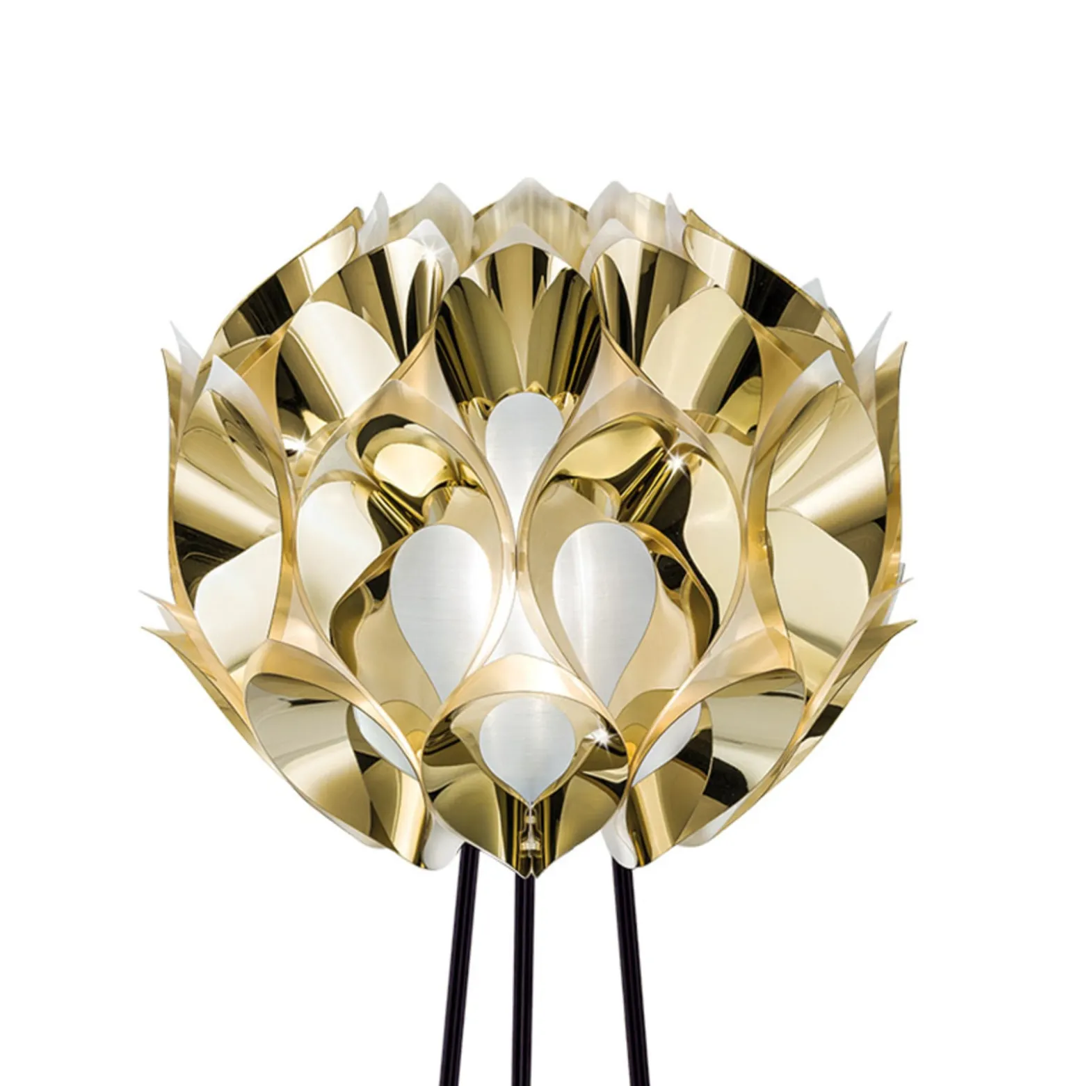 Slamp Flora -design-lattiavalaisin, kulta