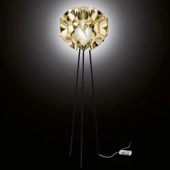 Slamp Flora -design-lattiavalaisin, kulta