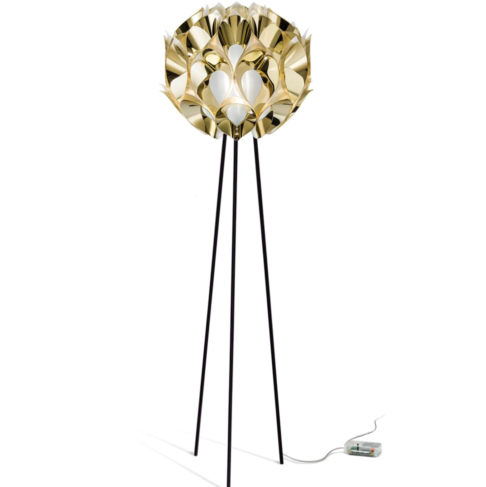Slamp Flora -design-lattiavalaisin, kulta