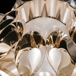 Slamp Flora -design-lattiavalaisin, kulta