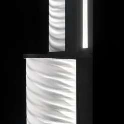 Slamp LED-lattiavalaisin Modula kierretty, laskostettu, musta