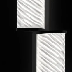 Slamp LED-lattiavalaisin Modula kierretty, laskostettu, musta