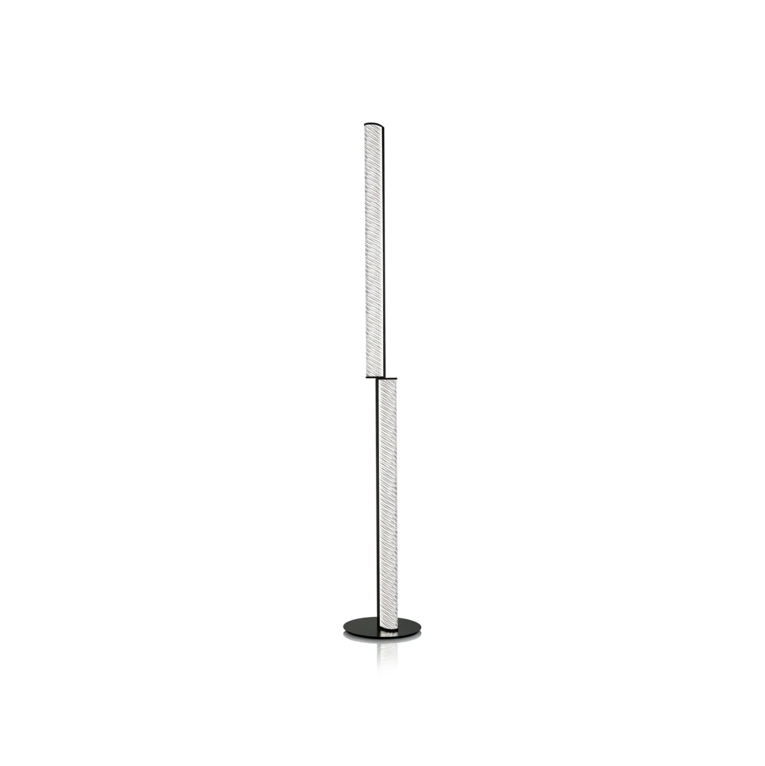 Slamp LED-lattiavalaisin Modula kierretty, laskostettu, musta